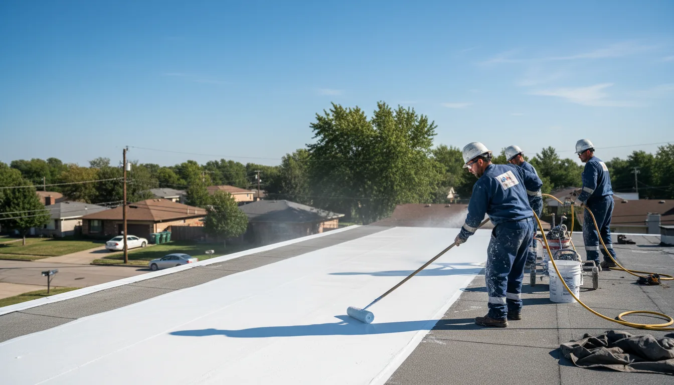 Commercial roof coating in Campbellsburg, IN near me